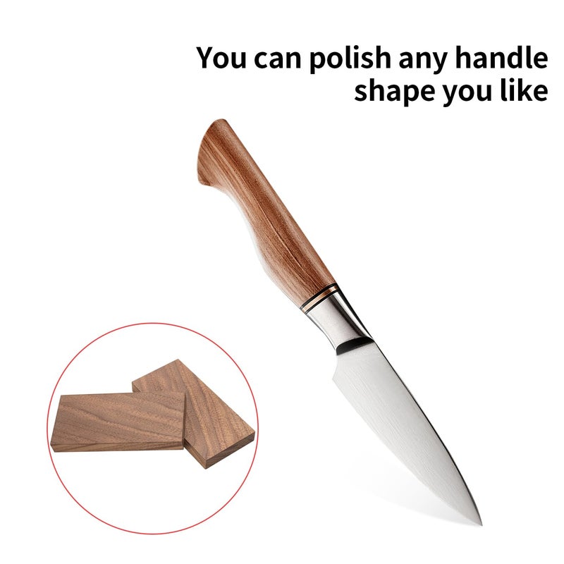 Wislist 4 Pcs Walnut Wood Log Lumber Board Knife Handle Material, Square Turning BlanksHandle Plate for Instruments DIY Raw Wood Turning Blanks(5.1" x 2.3" x 0.5") - Image 3